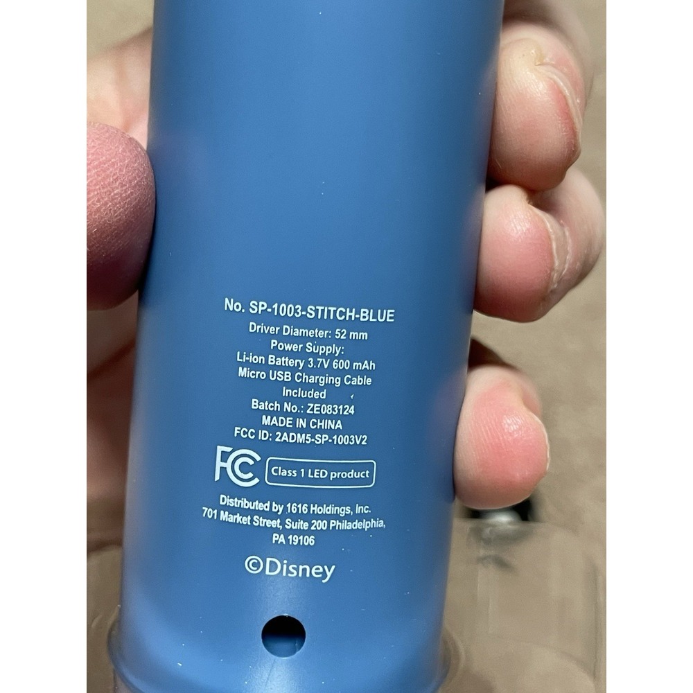 Disney Stitch Bluetooth LED Karaoke Wireless‎ Microphone New In box Color Change - Picture 8 of 8